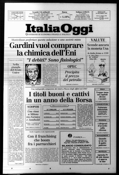 Italia oggi : quotidiano di economia finanza e politica